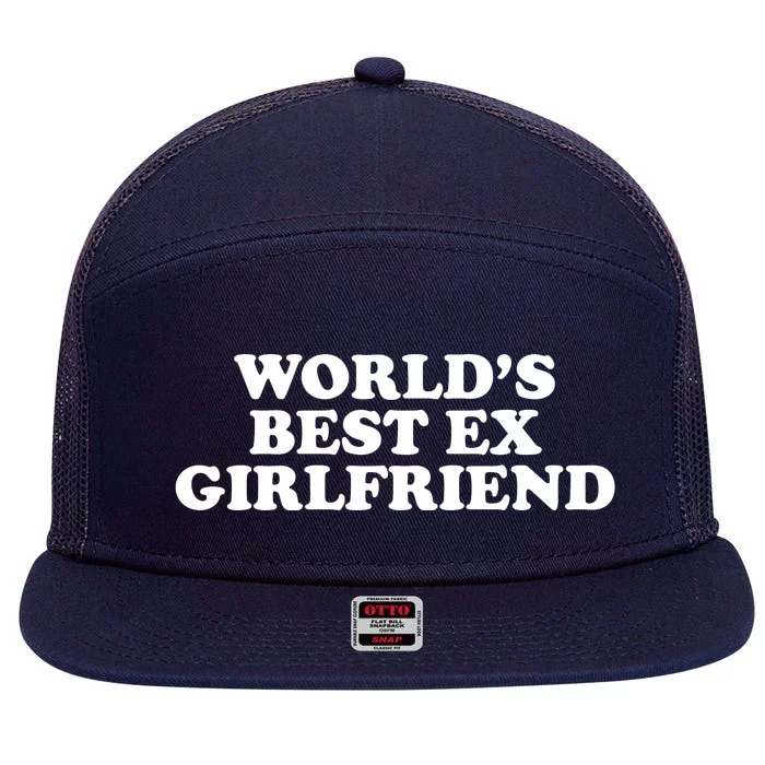 World's Best Ex Girlfriend Funny Gift 7 Panel Mesh Trucker Snapback Hat