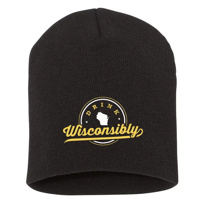 Wisconsin Beer Enthusiast Drinking Culture Short Acrylic Beanie