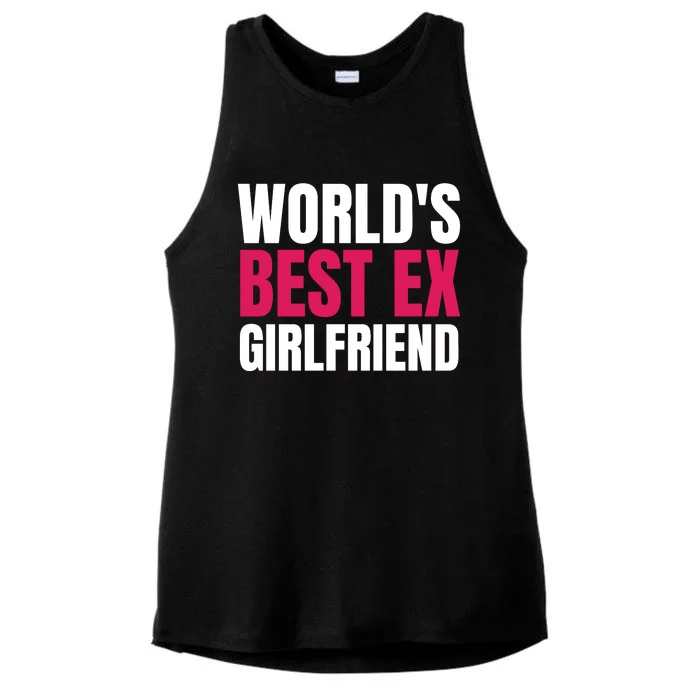 Worlds Best Ex Girlfriend Ladies Tri-Blend Wicking Tank