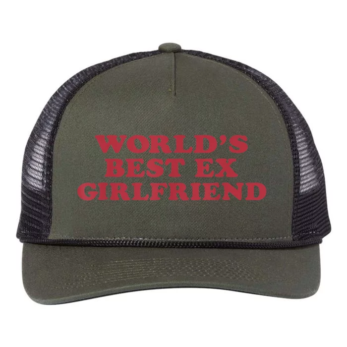 Worlds Best Exgirlfriend Funny Gift Retro Rope Trucker Hat Cap