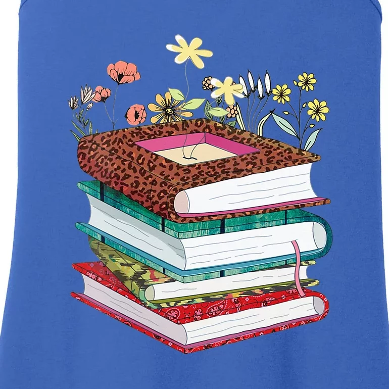 Wildflower Book Funny Reading Book Lover Ladies Essential Tank