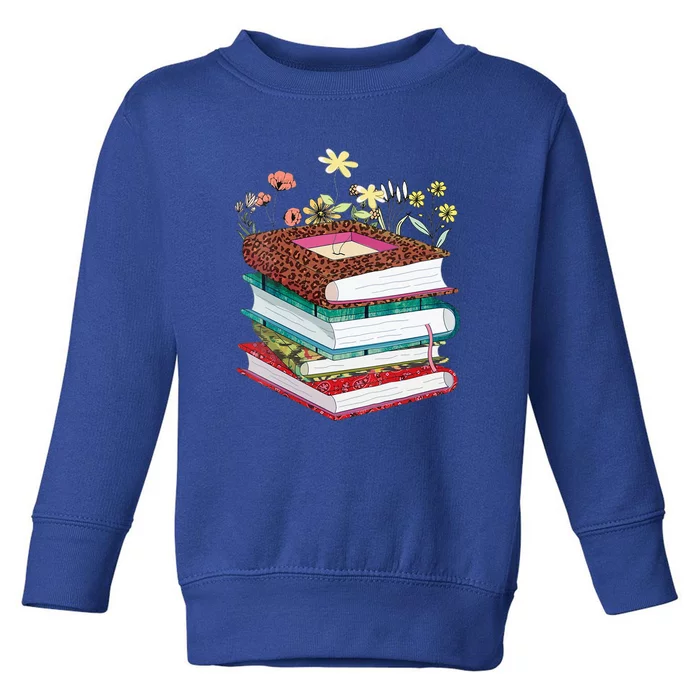 Wildflower Book Funny Reading Book Lover Toddler Sweatshirt