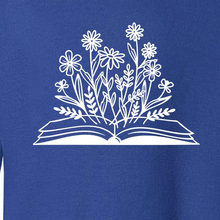 Wildflower Book Funny Reading Book Lover Funny Gift Toddler Sweatshirt