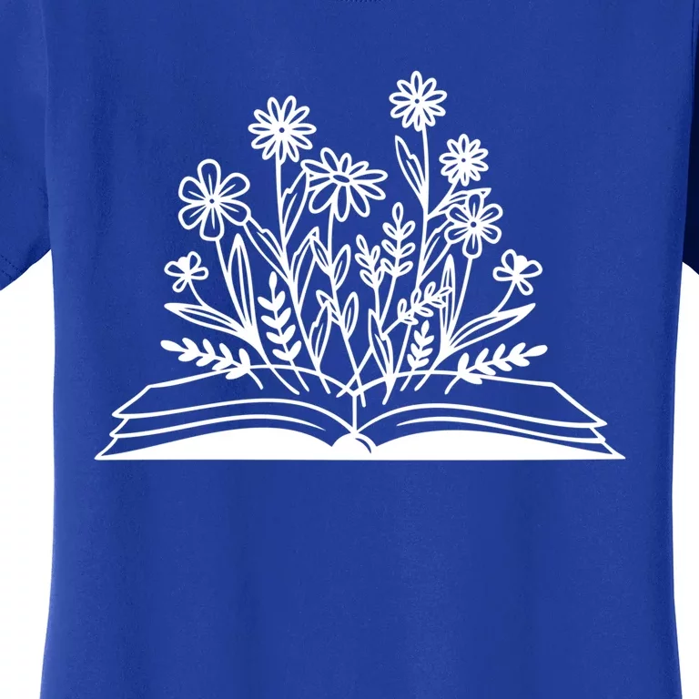 Wildflower Book Funny Reading Book Lover Funny Gift Women's T-Shirt