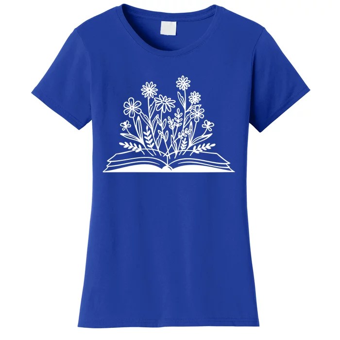 Wildflower Book Funny Reading Book Lover Funny Gift Women's T-Shirt