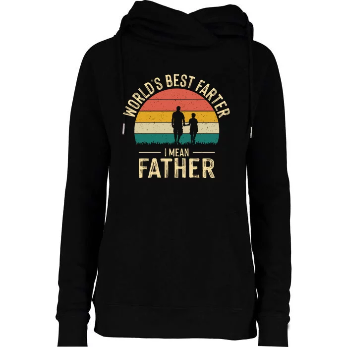 WorldS Best Farter FatherS Day Graphic Womens Funnel Neck Pullover Hood