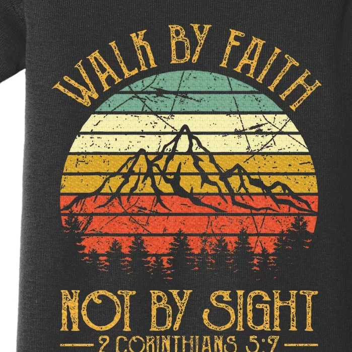 Walk By Faith Not By Sight Bible Verse Gift Christian Baby Bodysuit