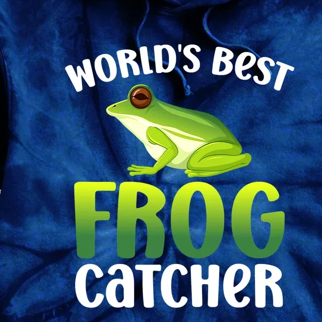 World's Best Frog Catcher Boys Girls Frog Hunter Tie Dye Hoodie