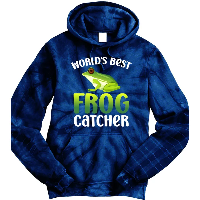 World's Best Frog Catcher Boys Girls Frog Hunter Tie Dye Hoodie