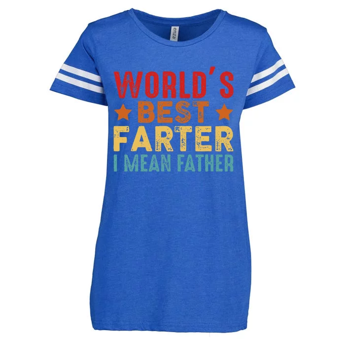 Worlds Best Farter I Mean Father Best Dad Ever Cool Enza Ladies Jersey Football T-Shirt