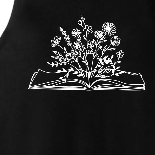 Wildflower Book Funny Reading Book Lover Funny Gift Ladies Tri-Blend Wicking Tank