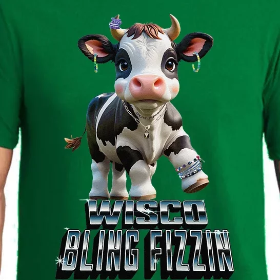 Wisco Bling Fizzin Cow Pajama Set