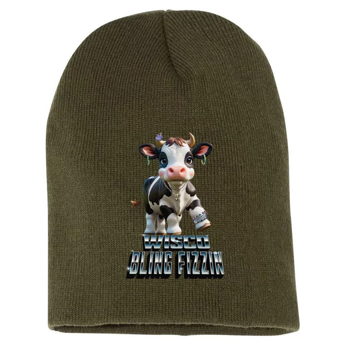 Wisco Bling Fizzin Cow Short Acrylic Beanie