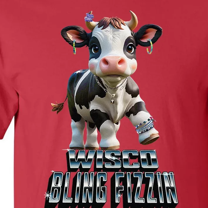 Wisco Bling Fizzin Cow Tall T-Shirt