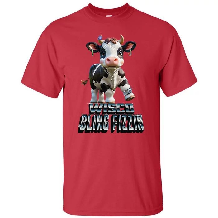 Wisco Bling Fizzin Cow Tall T-Shirt