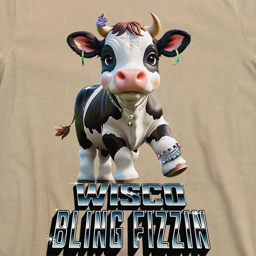 Wisco Bling Fizzin Cow T-Shirt