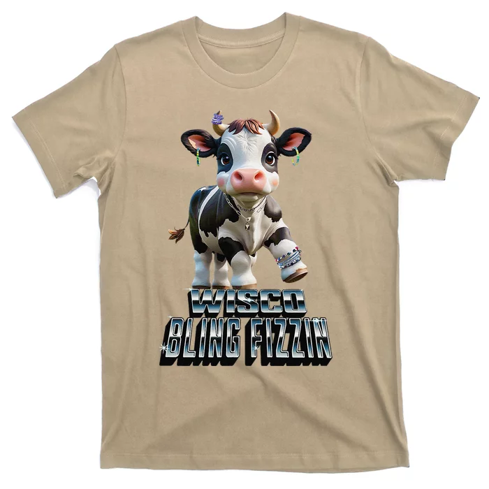 Wisco Bling Fizzin Cow T-Shirt