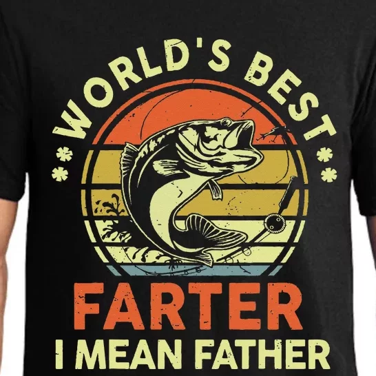 World's Best Farter I Mean Father Day Gift Funny Dad Fishing Pajama Set