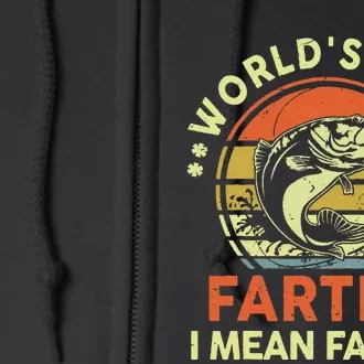 World's Best Farter I Mean Father Day Gift Funny Dad Fishing Full Zip Hoodie