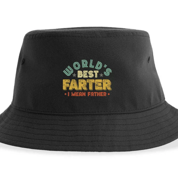 Worlds Best Farter I Mean Father Cool Dad Gift For Dad Sustainable Bucket Hat