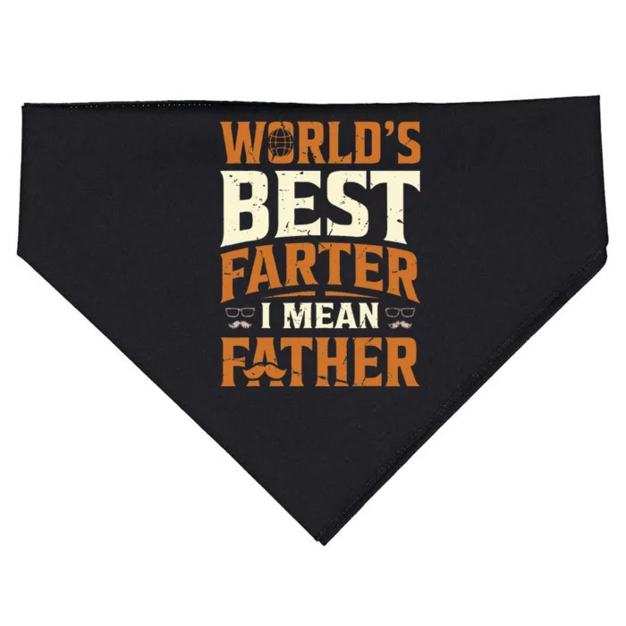 World's Best Farter I Mean Father USA-Made Doggie Bandana