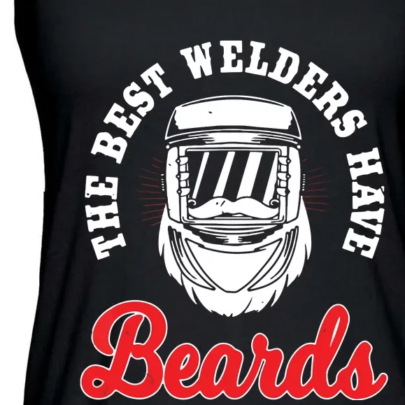 Welder Beard Fabricating Bearded Welding Ladies Essential Flowy Tank