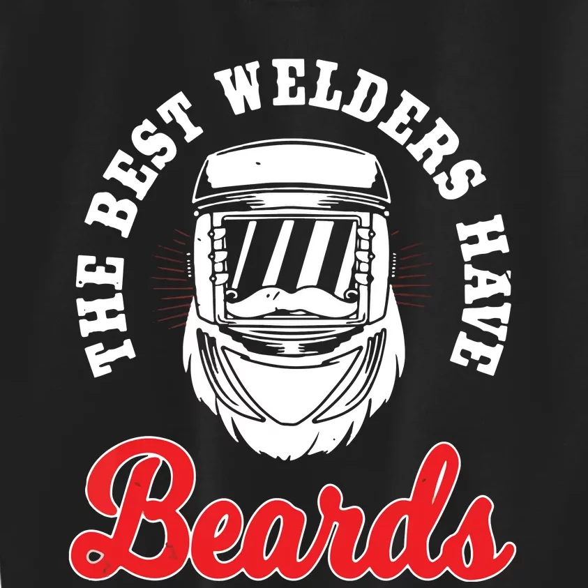 Welder Beard Fabricating Bearded Welding Kids Sweatshirt