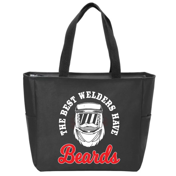 Welder Beard Fabricating Bearded Welding Zip Tote Bag