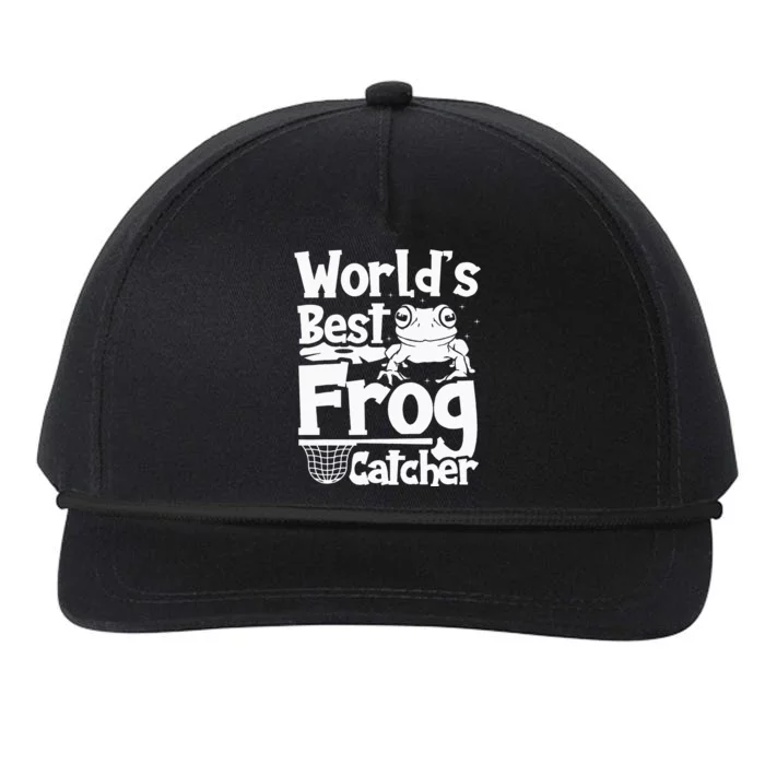 Worlds Best Frog Catcher Hunter Snapback Five-Panel Rope Hat