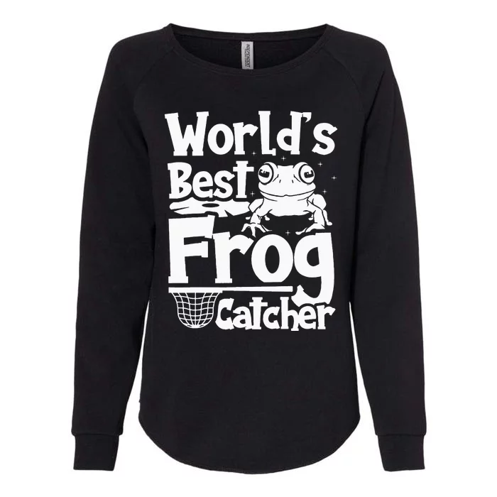 Worlds Best Frog Catcher Hunter Womens California Wash Sweatshirt