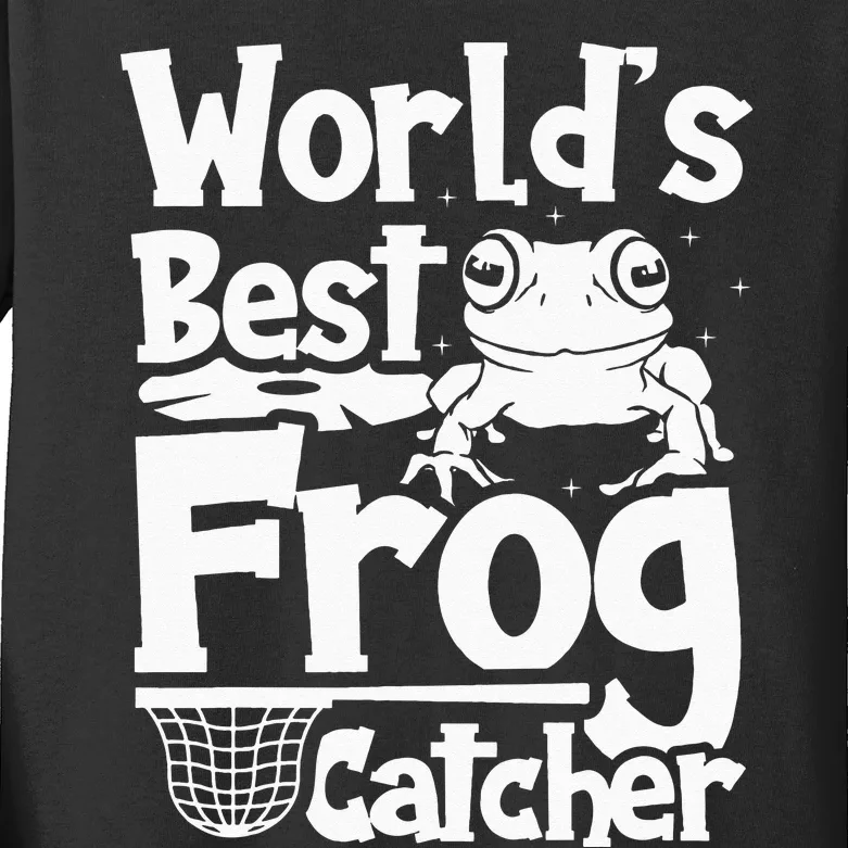 Worlds Best Frog Catcher Hunter Kids Long Sleeve Shirt