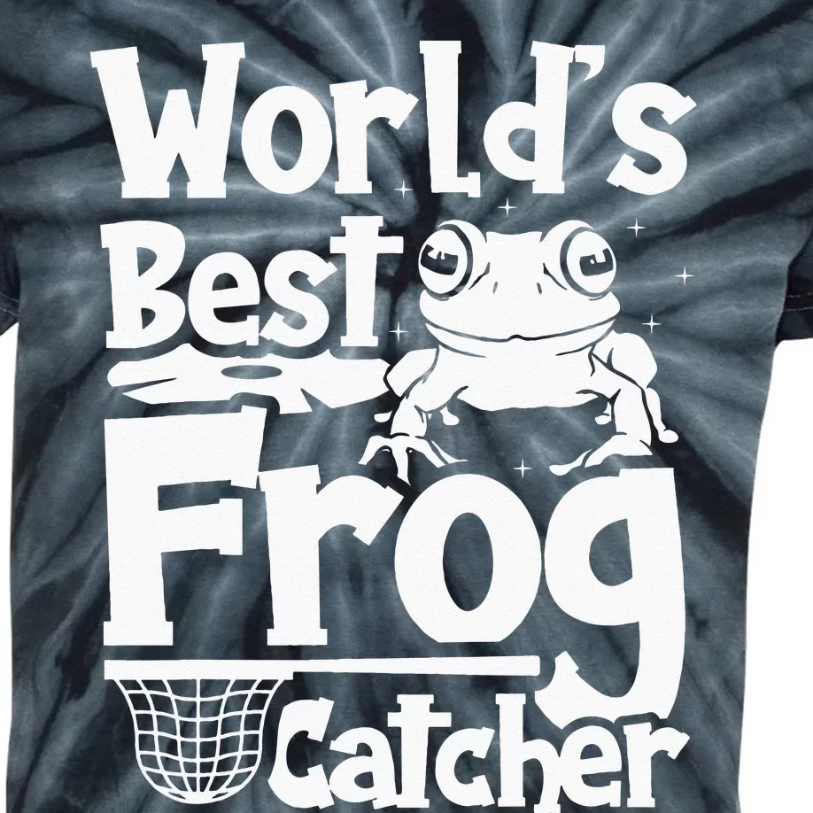 Worlds Best Frog Catcher Hunter Kids Tie-Dye T-Shirt