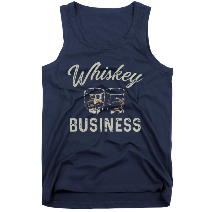 Whiskey Business Funny Vintage Shot Glasses Alcohol Drinking Tank Top