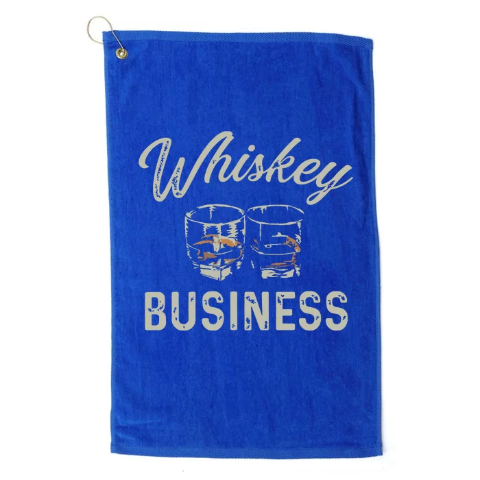 Whiskey Business Funny Vintage Shot Glasses Alcohol Drinking Platinum Collection Golf Towel