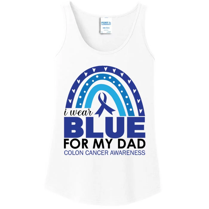 Wear Blue For My Dad_Black Ladies Essential Tank