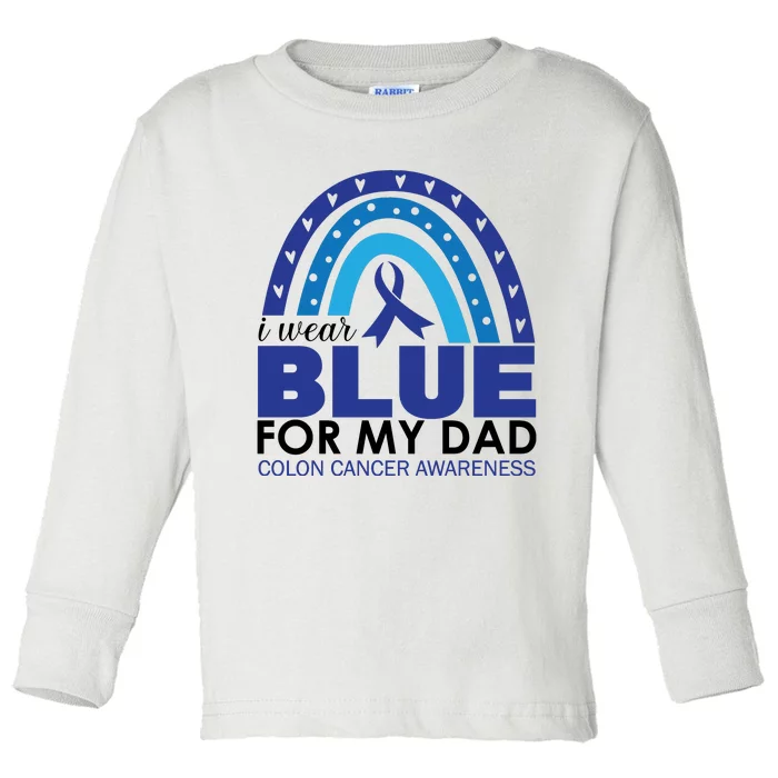 Wear Blue For My Dad_Black Toddler Long Sleeve Shirt