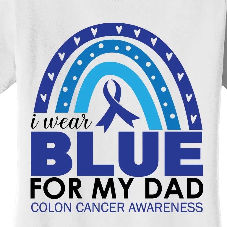 Wear Blue For My Dad_Black Women's T-Shirt