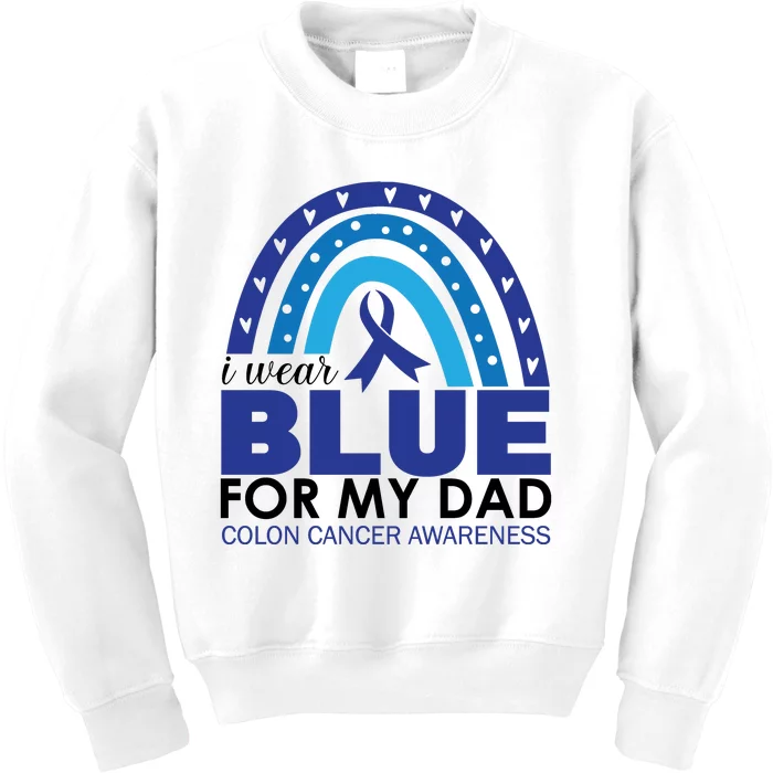 Wear Blue For My Dad_Black Kids Sweatshirt