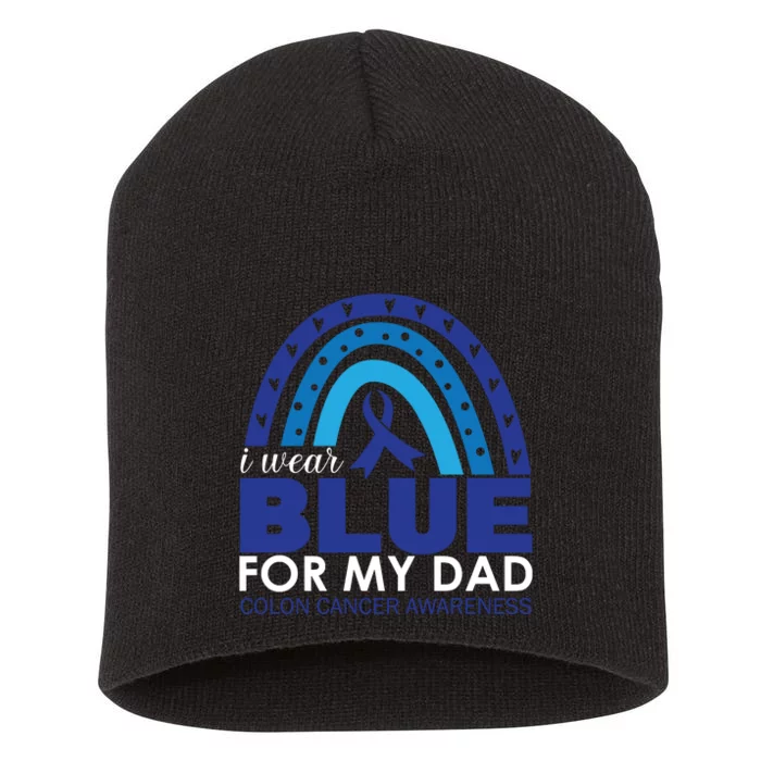 Wear Blue For My Dad_white Short Acrylic Beanie