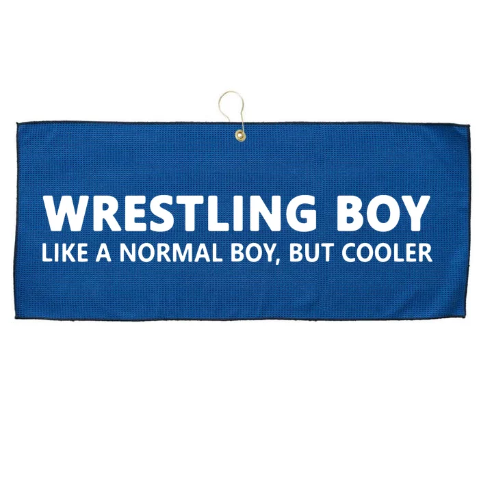 Wrestling Boy Funny Wrestling Boy Large Microfiber Waffle Golf Towel