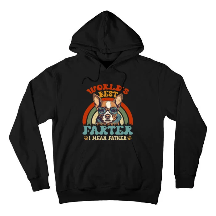 Worlds Best Farter I Mean Father Best Dad Ever Cool Dog Tall Hoodie