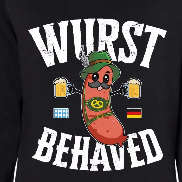 Wurst Behaved Funny German Bratwurst Oktoberfest Womens California Wash Sweatshirt