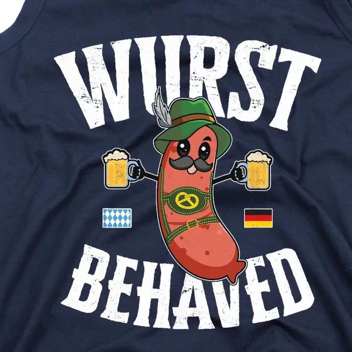 Wurst Behaved Funny German Bratwurst Oktoberfest Tank Top