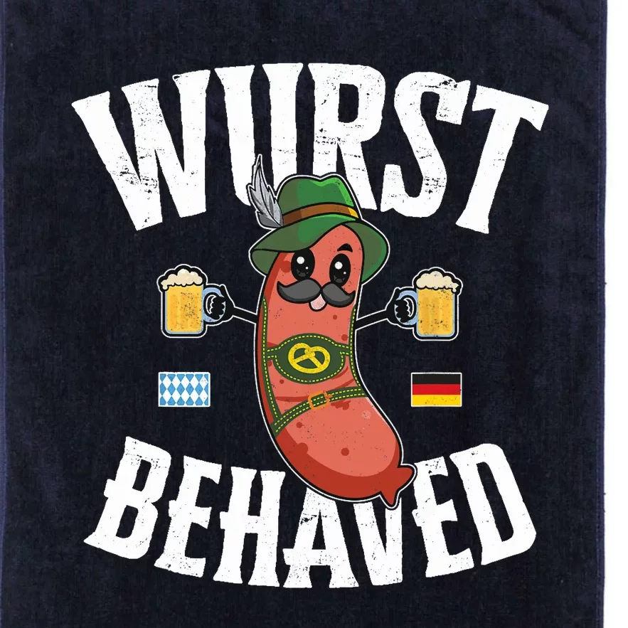 Wurst Behaved Funny German Bratwurst Oktoberfest Platinum Collection Golf Towel