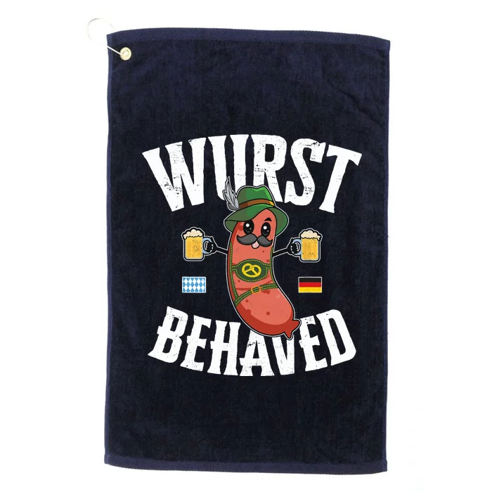 Wurst Behaved Funny German Bratwurst Oktoberfest Platinum Collection Golf Towel