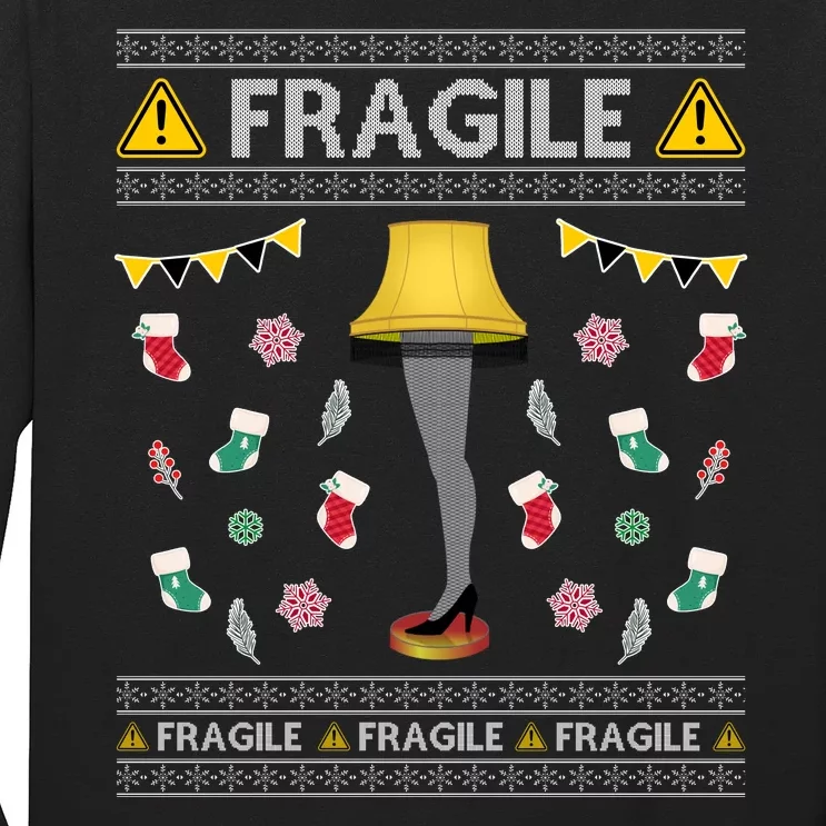 Wild Bobby Fragile Leg Lamp Christmas Story Funny Ugly Long Sleeve Shirt