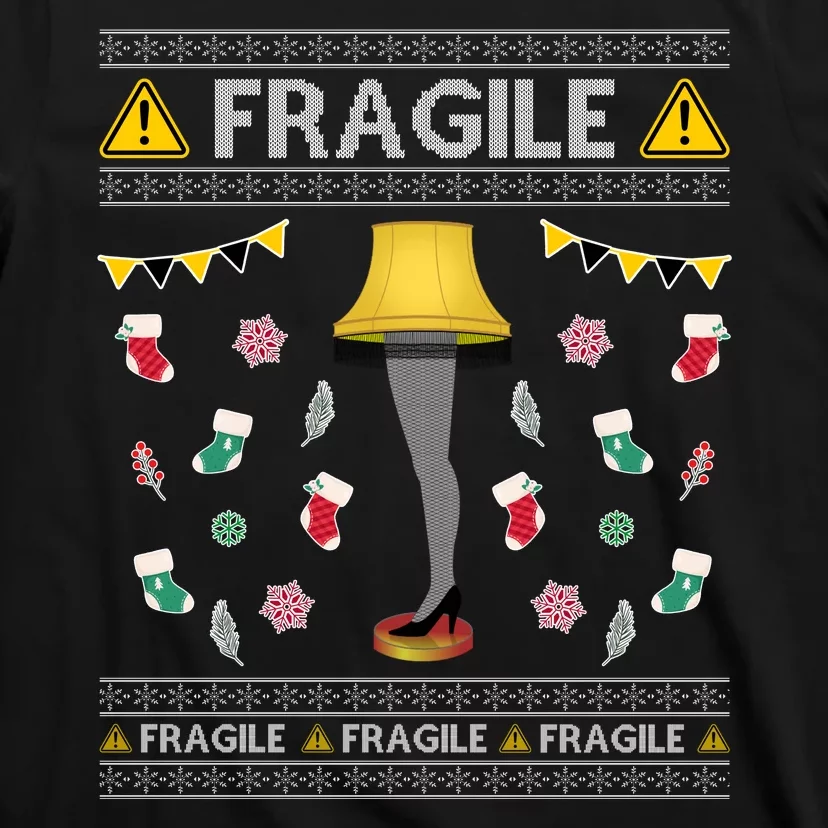 Wild Bobby Fragile Leg Lamp Christmas Story Funny Ugly T-Shirt