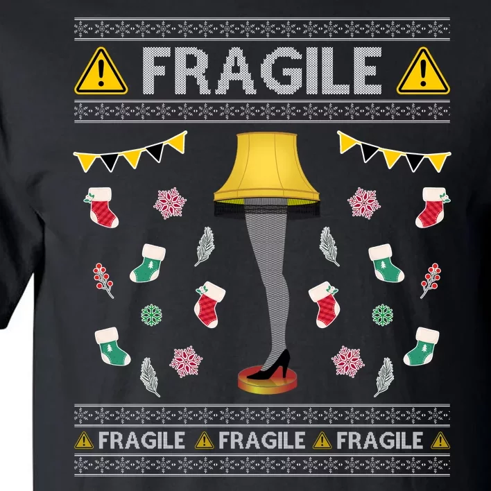 Wild Bobby Fragile Leg Lamp Christmas Story Funny Ugly Tall T-Shirt