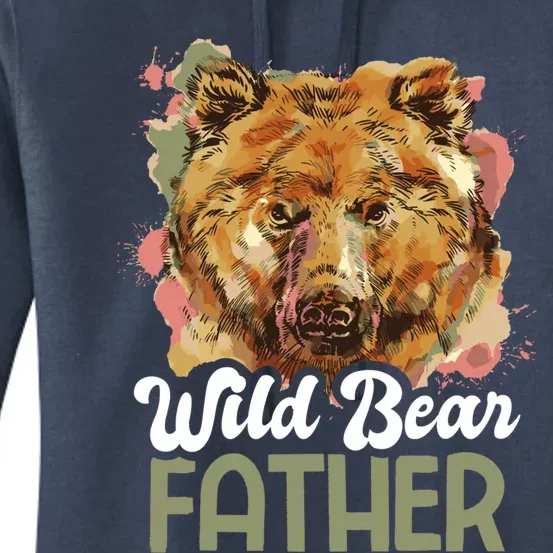 Wild Bear Father For Father's Day Gift Women's Pullover Hoodie