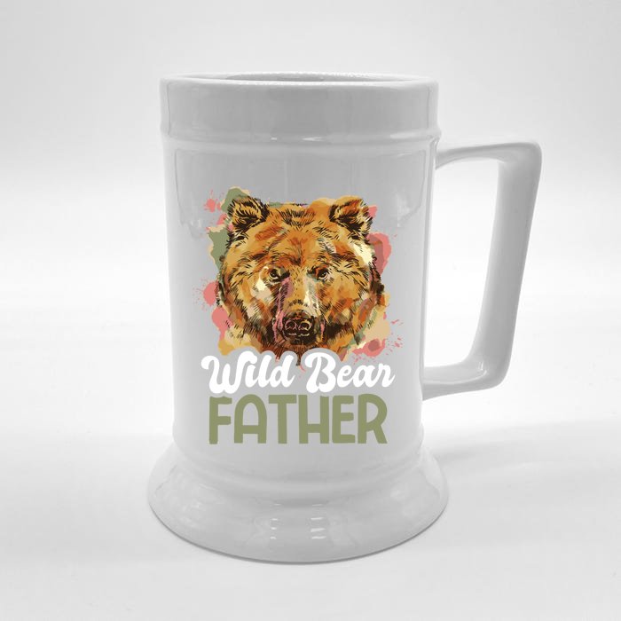 Wild Bear Father For Father's Day Gift Front & Back Beer Stein